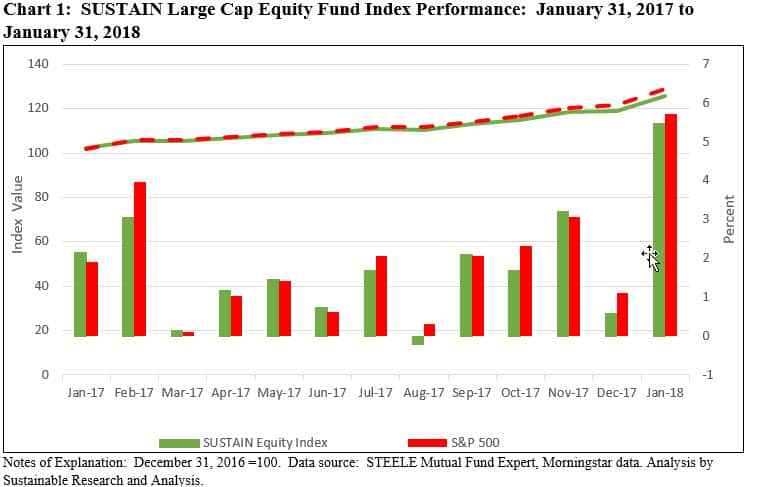 SUSTAIN large cap equity fund index performance: January 2017- January 2018