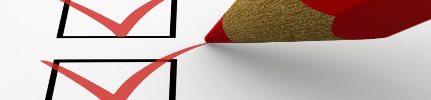 Amundi Putnam ESG article-imaage 2 Red pencil checking boxes on checklist