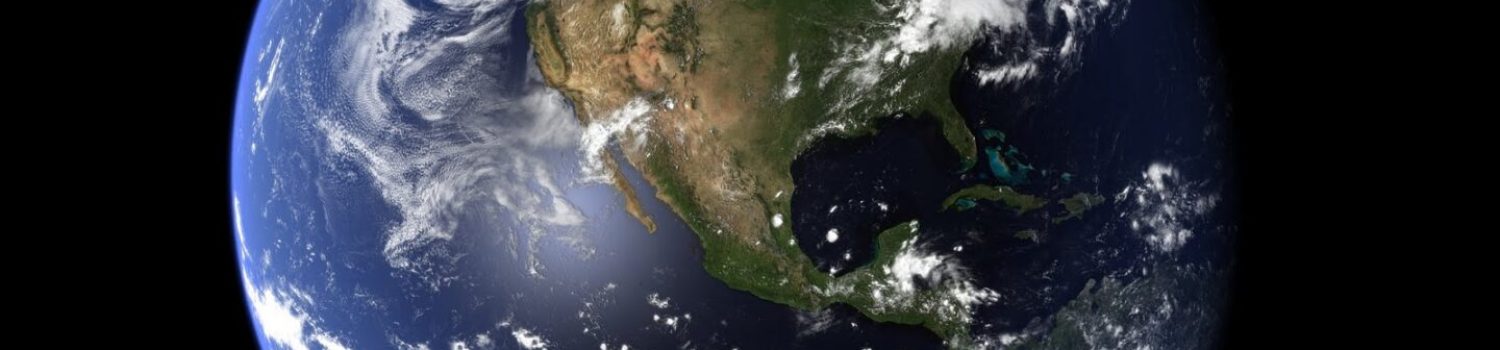 Earth from space showing North America