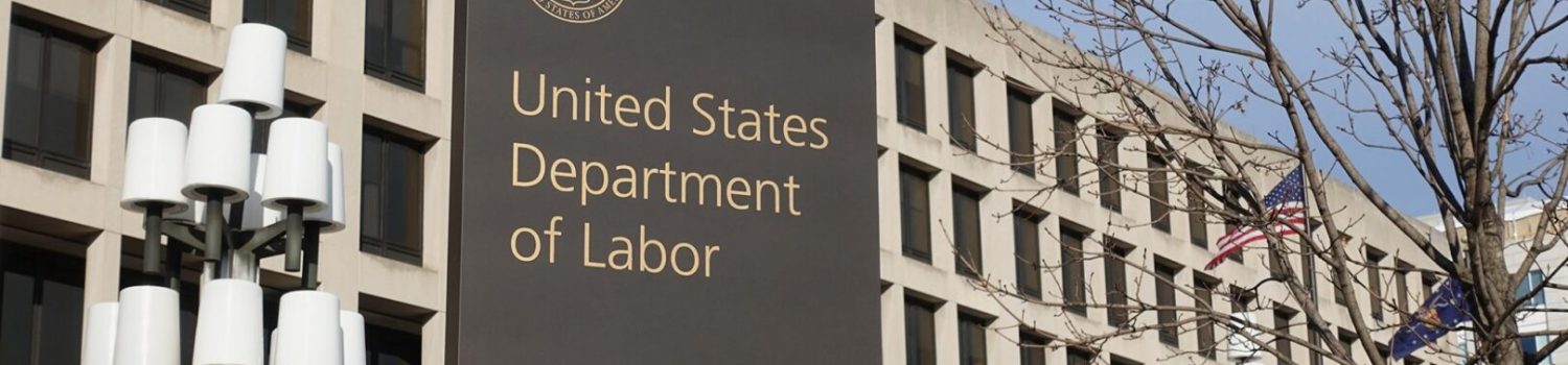United States Department of Labor sign
