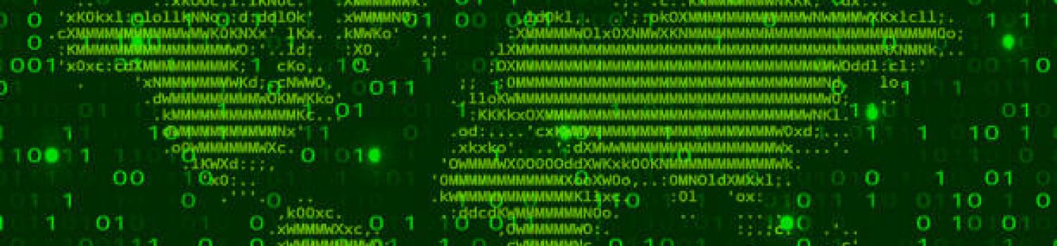 Matrix Digital Binary Code Background. Programming, Coding or Hacking Concept.