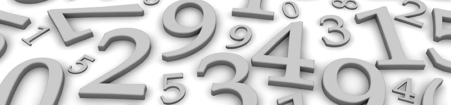 Black and white numbers background. 3d rendered illustration