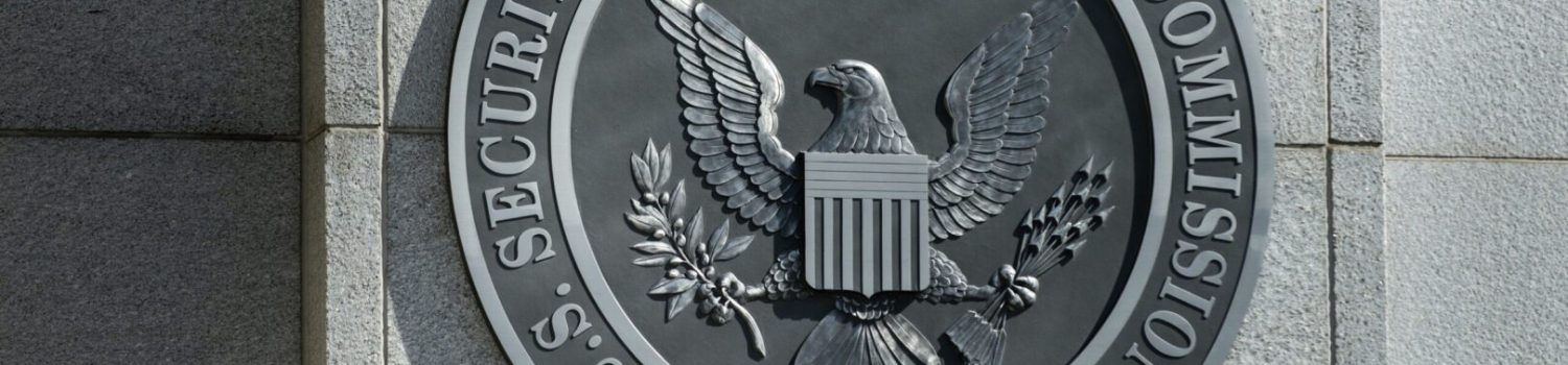 US-ARCHITECTURE-SEC U.S. Securities and Exchange Commission seal on wall