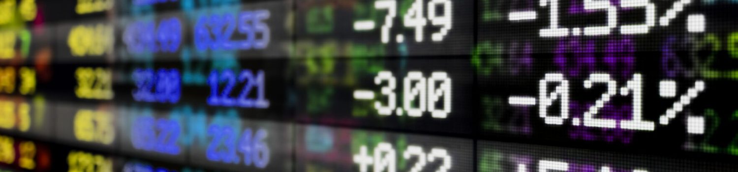 Close-up numeric stock exchange board
