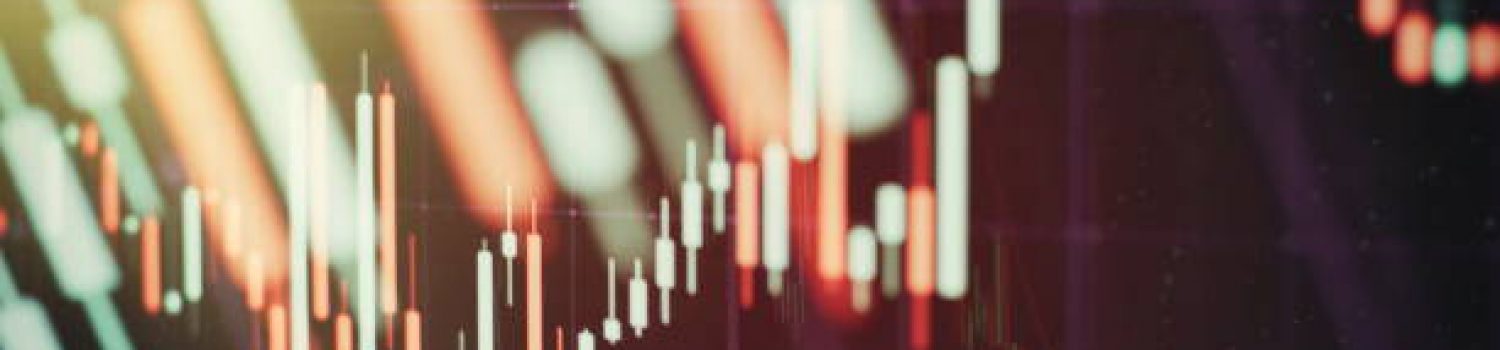 data on a monitor which including of Market Analyze. Bar graphs, Diagrams, financial figures. Forex chart.